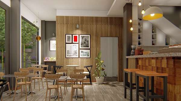 Chúng tôi sẽ cung cấp bản vẽ quán cafe để quý khách hình dung rõ hơn về mặt thiết kế